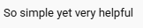 Testimonial: So simple yet very helpful